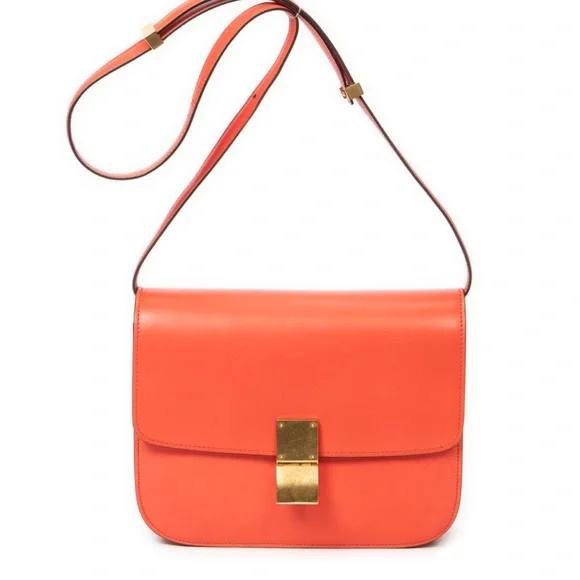 Celine Box Bag leather orange Bag - Picture 2 of 7